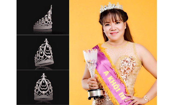 Vương miện ngọc trai Alcestis Queen Pearl PQ chính thức là giá trị nhan sắc tại Hoa khôi doanh nhân Việt 2017