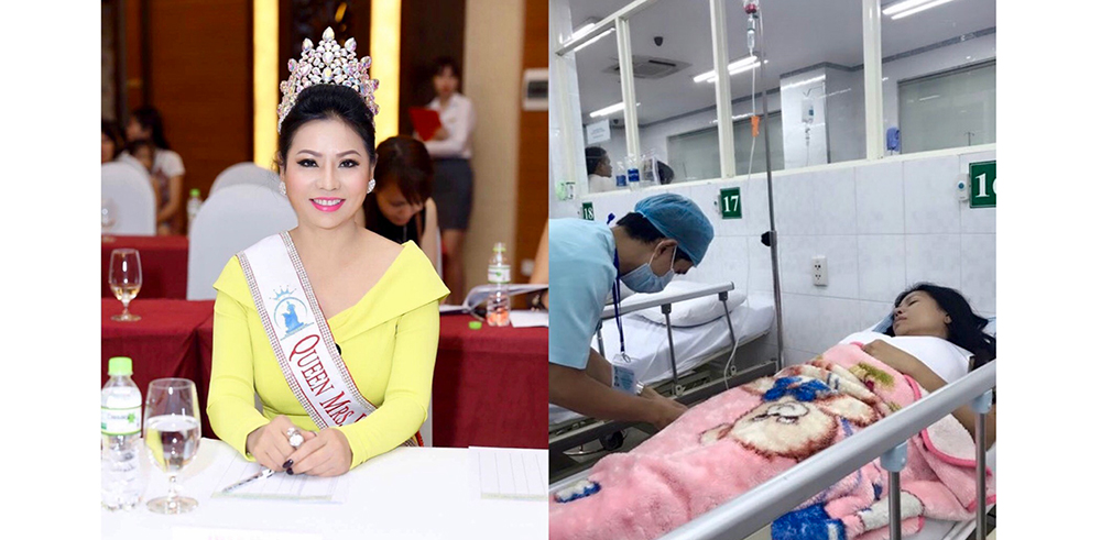 Hoa hậu Lý Nhã Lan bất ngờ nhập viện trong tình trạng kiệt sức