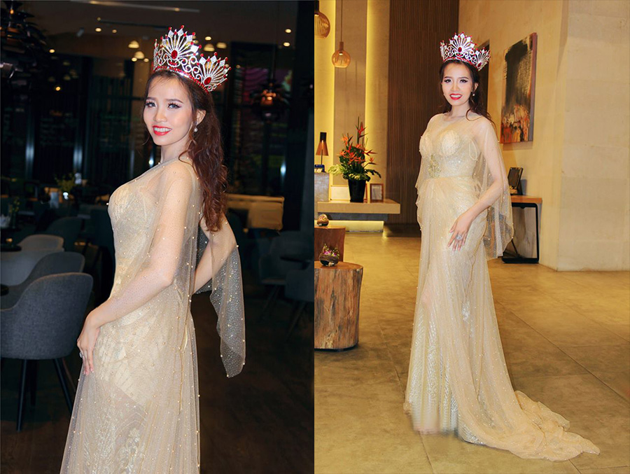 Hoa hậu Hồng Vân lần đầu xuất hiện sau đăng quang
