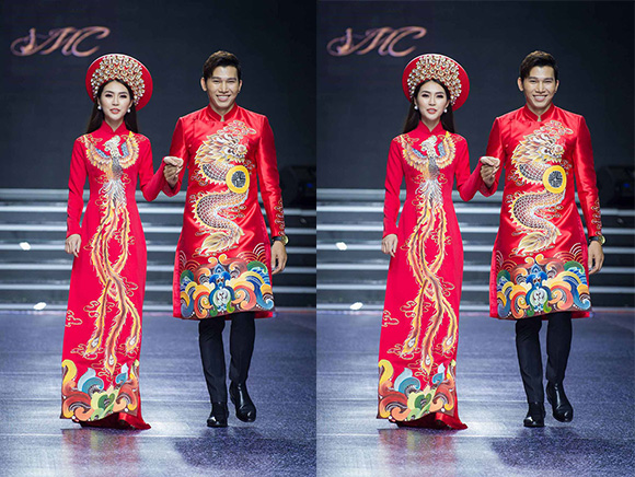Ngọc Tình, Tường Linh cùng dàn người mẫu hạnh phúc khi diện áo dài cưới Minh Châu