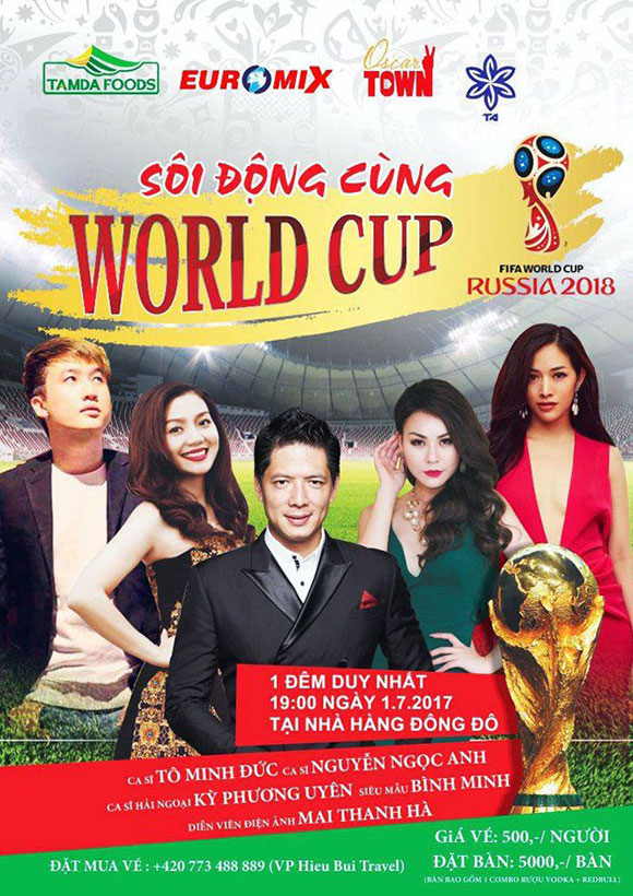 Bình Minh, Ngọc Anh, Mai Thanh Hà đến Praha cổ vũ World Cup