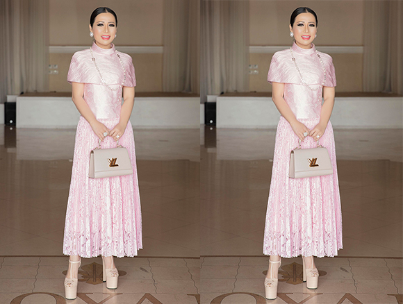 CEO Kristine Thảo Lâm diện váy hồng thanh lịch khỏe nét trẻ trung